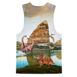Dinosauria Tank Top-kite.ly-| All-Over-Print Everywhere - Designed to Make You Smile