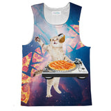 DJ Pizza Cat Tank Top-kite.ly-| All-Over-Print Everywhere - Designed to Make You Smile