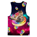 Donut Cat-Astrophy Tank Top-kite.ly-| All-Over-Print Everywhere - Designed to Make You Smile