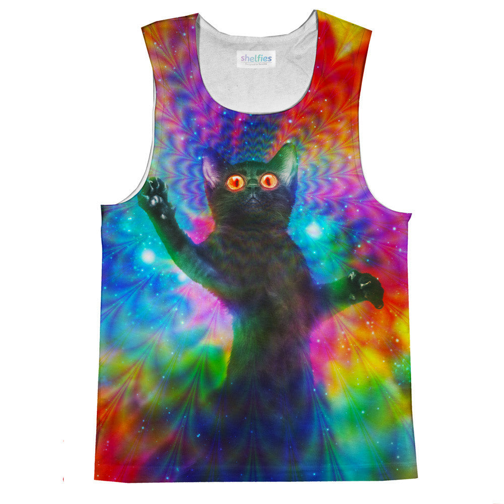 Galactic Space Kitty Kat Tank Top-kite.ly-| All-Over-Print Everywhere - Designed to Make You Smile