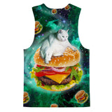 Hamburger Cat Tank Top-kite.ly-| All-Over-Print Everywhere - Designed to Make You Smile