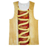 Hot Dog Tank Top-kite.ly-| All-Over-Print Everywhere - Designed to Make You Smile