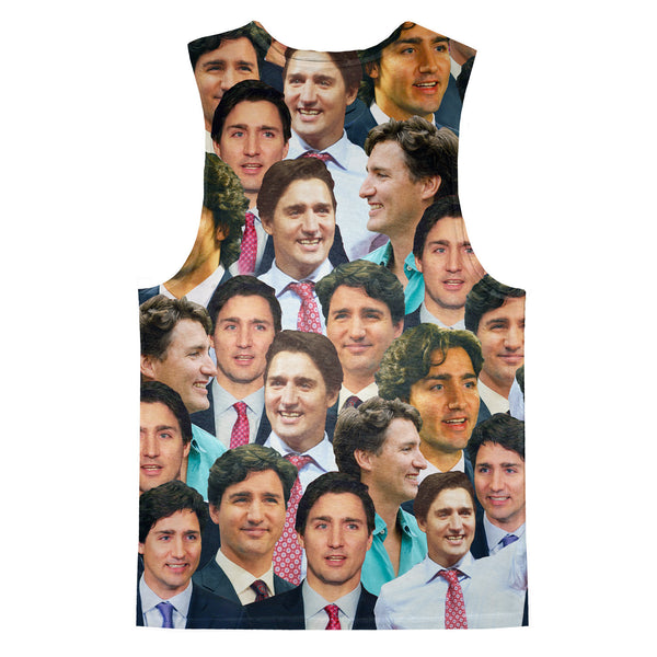 Justin Trudeau Face Tank Top-kite.ly-| All-Over-Print Everywhere - Designed to Make You Smile