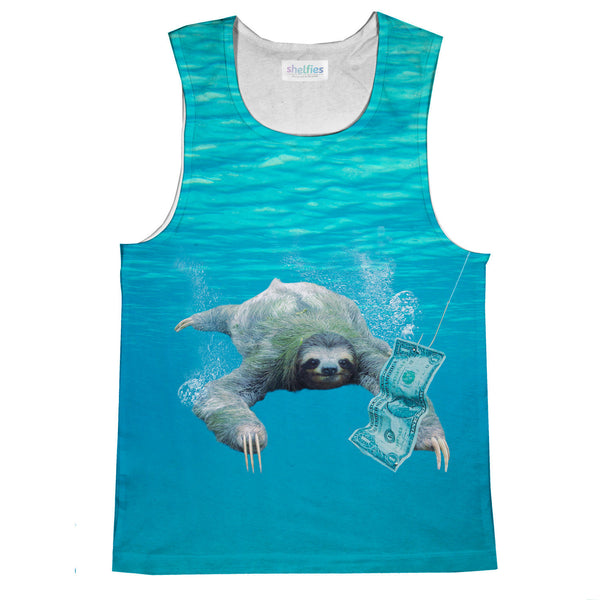 Nirvana Sloth Tank Top-kite.ly-| All-Over-Print Everywhere - Designed to Make You Smile