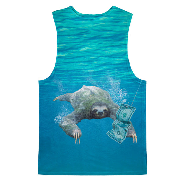 Nirvana Sloth Tank Top-kite.ly-| All-Over-Print Everywhere - Designed to Make You Smile