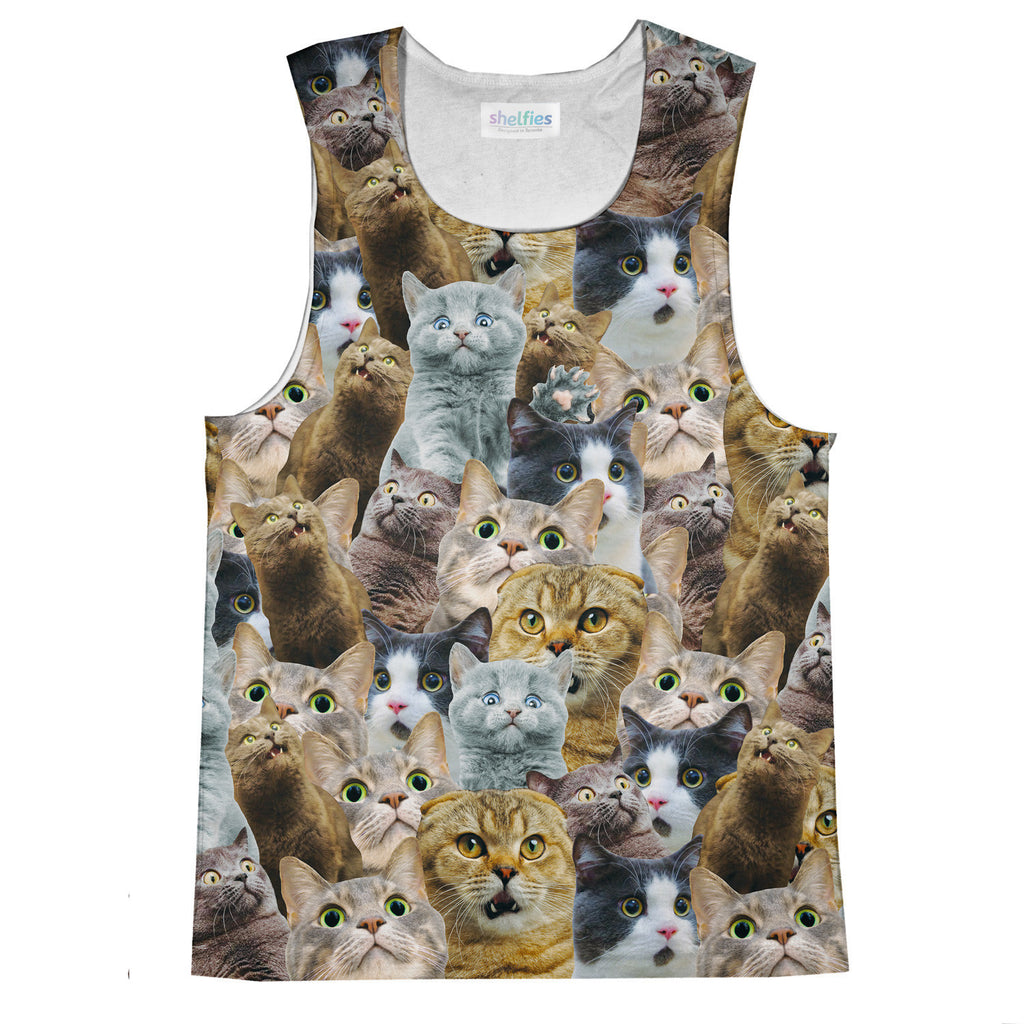 Scaredy Cat Tank Top-kite.ly-| All-Over-Print Everywhere - Designed to Make You Smile