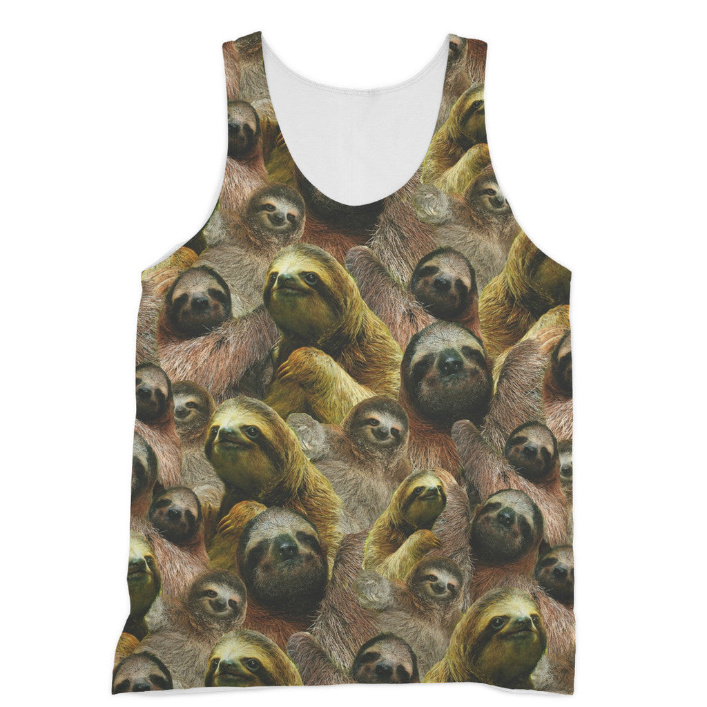 Sloth Invasion Tank Top-kite.ly-XS-| All-Over-Print Everywhere - Designed to Make You Smile