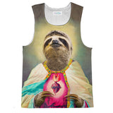 Sloth Jesus Tank Top-kite.ly-| All-Over-Print Everywhere - Designed to Make You Smile