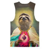 Sloth Jesus Tank Top-kite.ly-| All-Over-Print Everywhere - Designed to Make You Smile