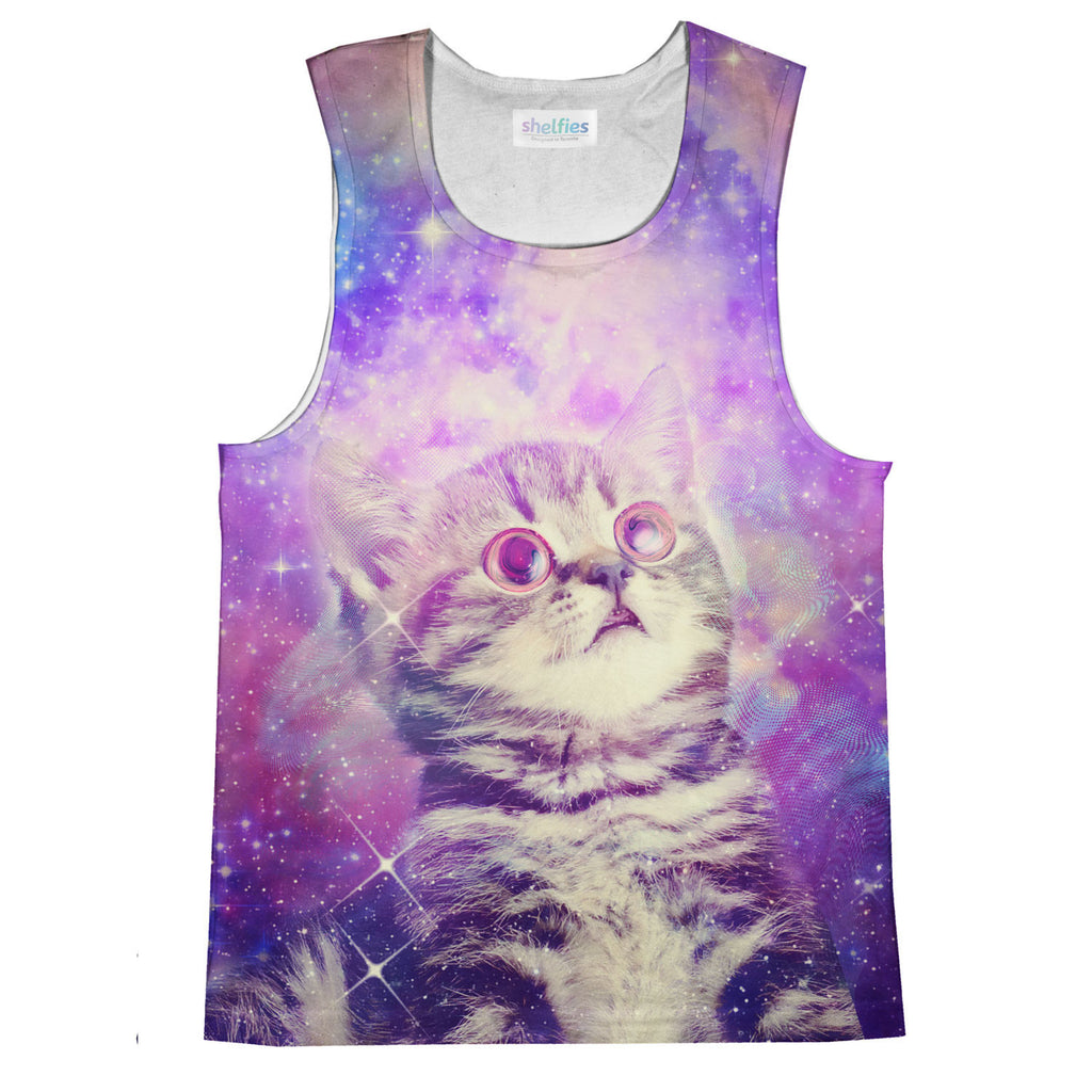 Trippin Kitty Tank Top-kite.ly-| All-Over-Print Everywhere - Designed to Make You Smile