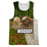 Wuddup Sloth Tank Top-kite.ly-| All-Over-Print Everywhere - Designed to Make You Smile