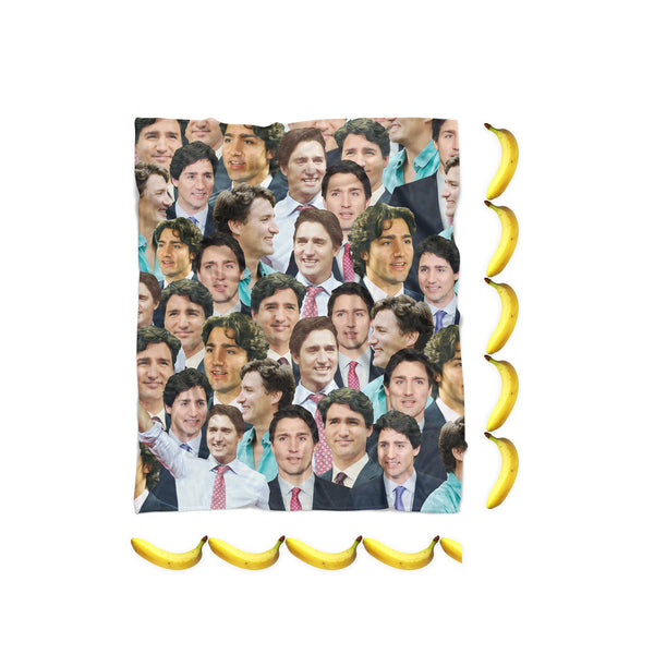 Justin Trudeau Face Blanket-Gooten-| All-Over-Print Everywhere - Designed to Make You Smile