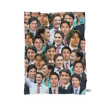 Justin Trudeau Face Blanket-Gooten-Cuddle-| All-Over-Print Everywhere - Designed to Make You Smile