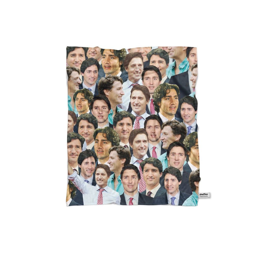 Justin Trudeau Face Blanket-Gooten-Regular-| All-Over-Print Everywhere - Designed to Make You Smile