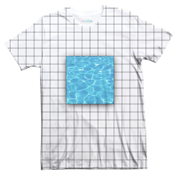 Water Grid T-Shirt-Shelfies-| All-Over-Print Everywhere - Designed to Make You Smile