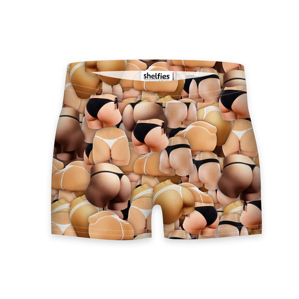 Booty Invasion Workout Shorts-Shelfies-| All-Over-Print Everywhere - Designed to Make You Smile
