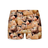 Booty Invasion Workout Shorts-Shelfies-| All-Over-Print Everywhere - Designed to Make You Smile