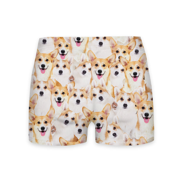 Corgi Invasion Workout Shorts-Shelfies-| All-Over-Print Everywhere - Designed to Make You Smile