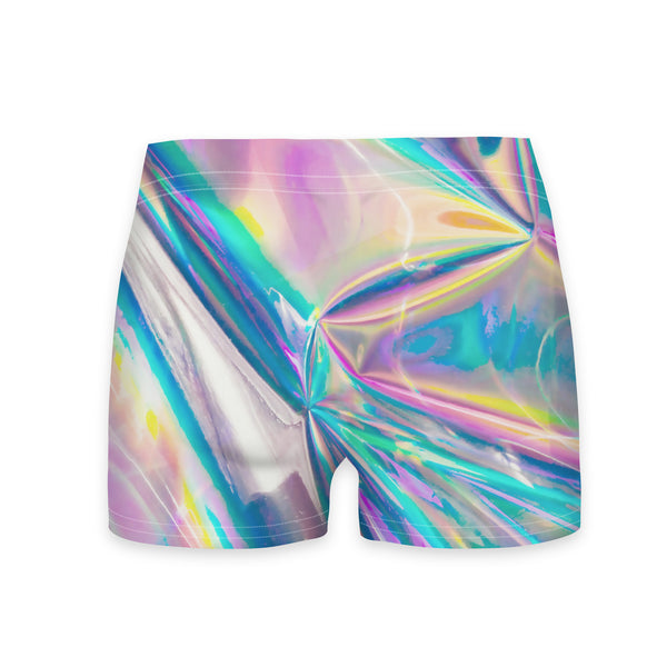 Holographic Foil Workout Shorts-Shelfies-| All-Over-Print Everywhere - Designed to Make You Smile