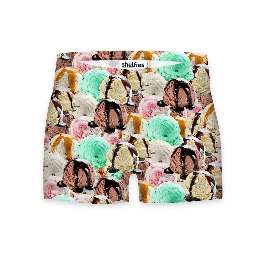 Ice Cream Invasion Workout Shorts-Shelfies-| All-Over-Print Everywhere - Designed to Make You Smile