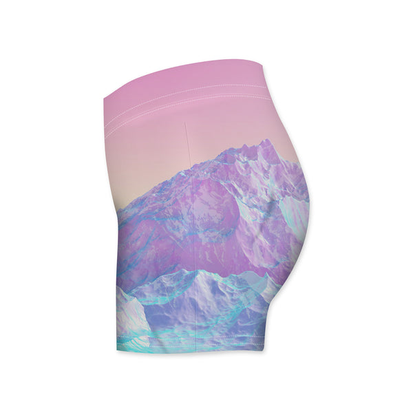Pastel Mountains Workout Shorts-Shelfies-| All-Over-Print Everywhere - Designed to Make You Smile