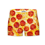 Pizza Invasion Workout Shorts-Shelfies-| All-Over-Print Everywhere - Designed to Make You Smile