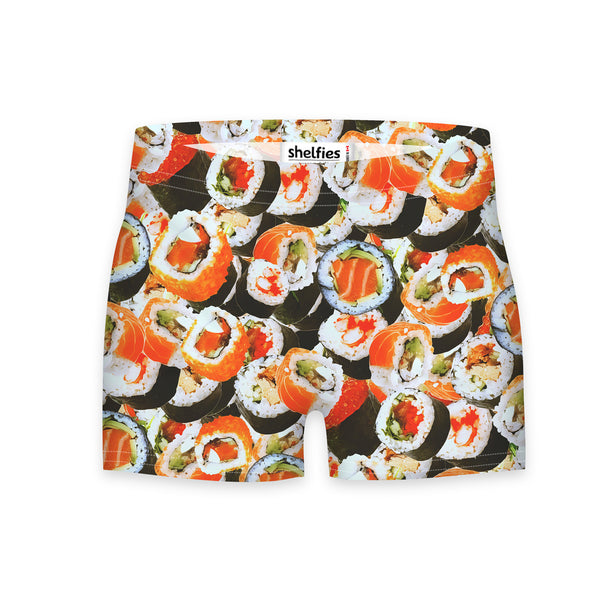 Sushi Invasion Workout Shorts-Shelfies-| All-Over-Print Everywhere - Designed to Make You Smile