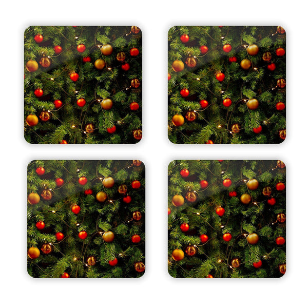 X-Mass Tree Coaster Set-Gooten-4-Pack-| All-Over-Print Everywhere - Designed to Make You Smile