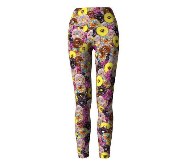 Donut Invasion Yoga Pants-Shelfies-| All-Over-Print Everywhere - Designed to Make You Smile