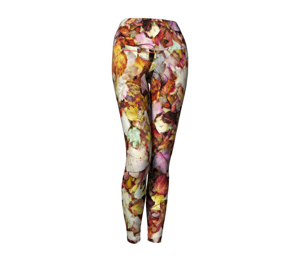 Fall Leaves Yoga Pants-Shelfies-| All-Over-Print Everywhere - Designed to Make You Smile