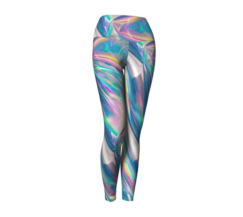 Holographic Foil Yoga Pants