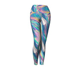 Holographic Foil Yoga Pants-Shelfies-| All-Over-Print Everywhere - Designed to Make You Smile