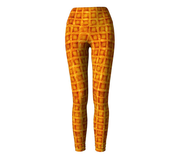 Waffle Invasion Yoga Pants-Shelfies-| All-Over-Print Everywhere - Designed to Make You Smile
