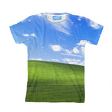Bliss Screensaver Youth T-Shirt-kite.ly-| All-Over-Print Everywhere - Designed to Make You Smile