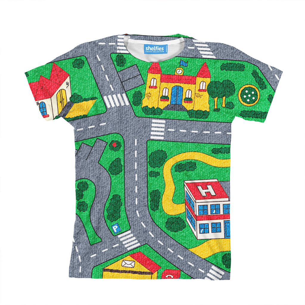 Carpet Track Youth T-Shirt-kite.ly-| All-Over-Print Everywhere - Designed to Make You Smile
