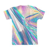Holographic Foil Youth T-Shirt-kite.ly-| All-Over-Print Everywhere - Designed to Make You Smile